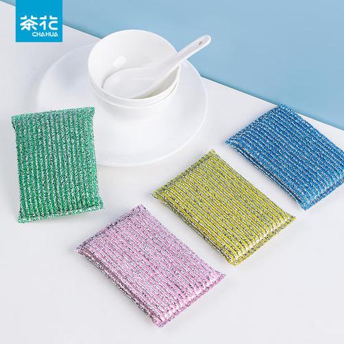 彩条百洁布（3+1片装） 厨房洁净新体验，日用生活的精细微照料